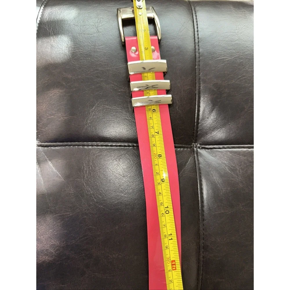 VERSACE H&M PINK PATENT‎ LEATHER BELT SIZE US Small *See Flaws*
